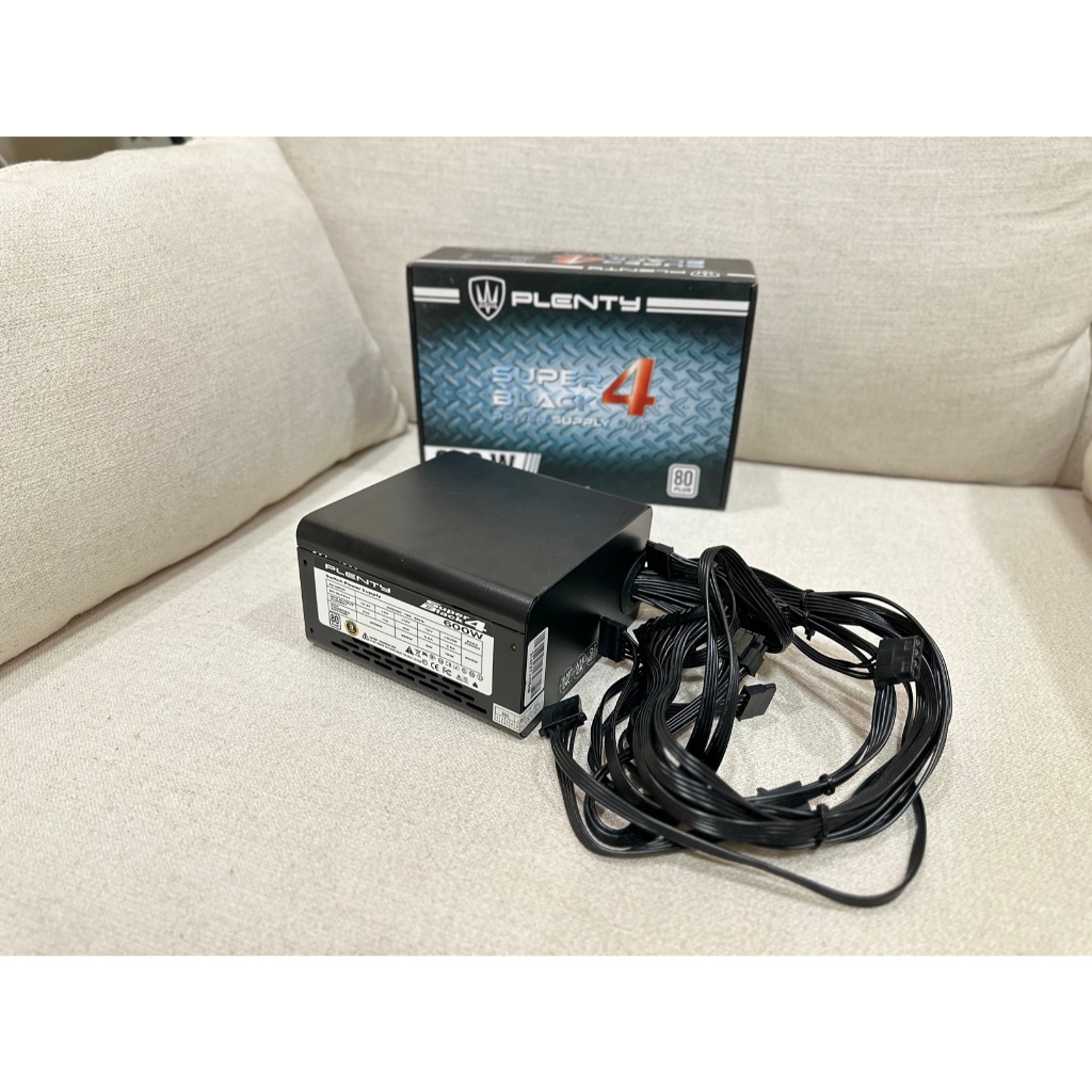 POWER SUPPLY PLENTY ATX600W SUPER BLACK4 80+plus