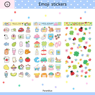 emoji stickers 🍐🎀 สติกเกอร์อิโมจิ ไดคัท แปะแล้วลอกออกได้
