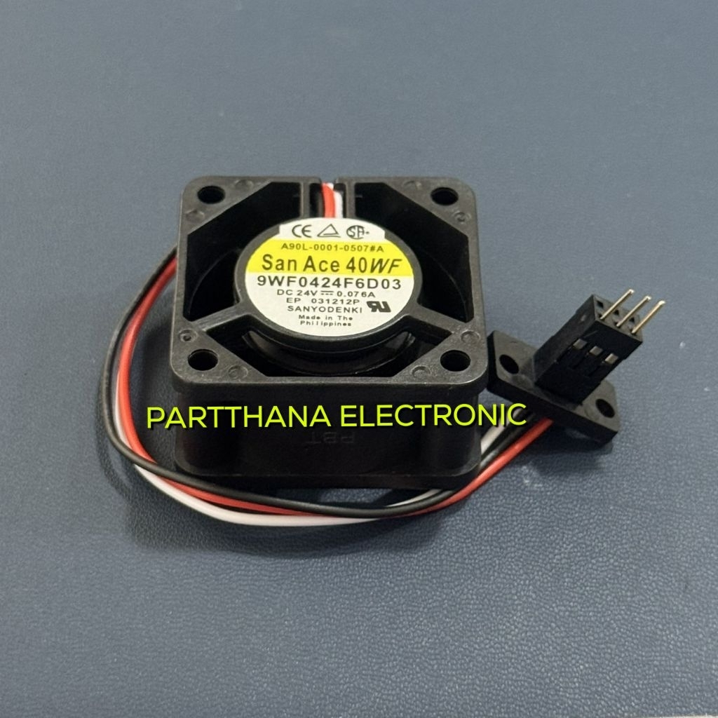 9WF0424F6D03 พัดลม 40x40x20MM 24VDC 0.076A 3สาย แจ็คพิเศษผู้ 3ขา Brushless สินค้าพร้อมส่งในไทย🚛💨💨