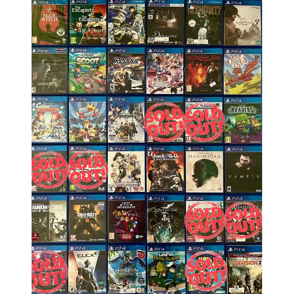 แผ่นเกม ps4 มือหนึ่งทุกเกม (new 1)