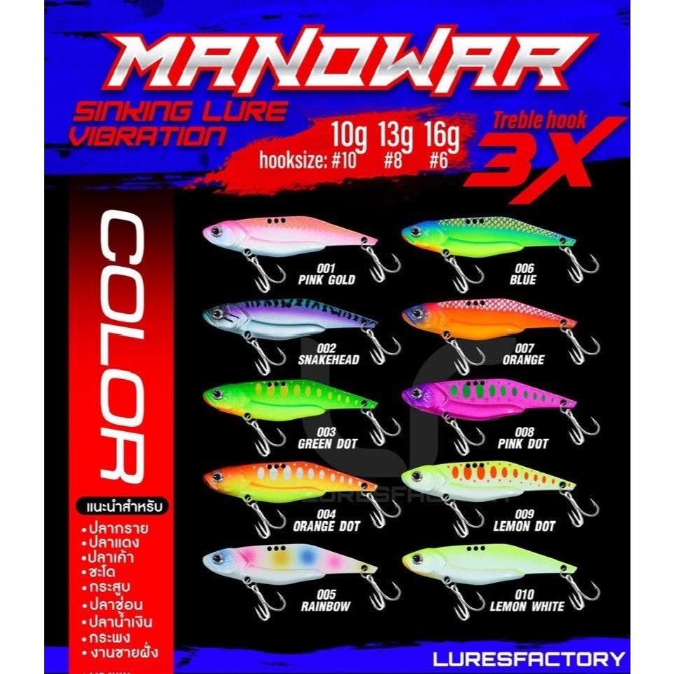 กระดี่เหล็ก Lure Factory รุ่น MANOWAR
