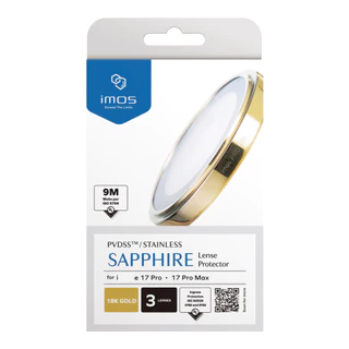 IMOS ฟิล์มกระจกเลนส์กล้อง Sapphire Len Protector Stainless ใช้สำหรับ iPhone 17 Series แหวนกันรอยเลนส์กล้อง