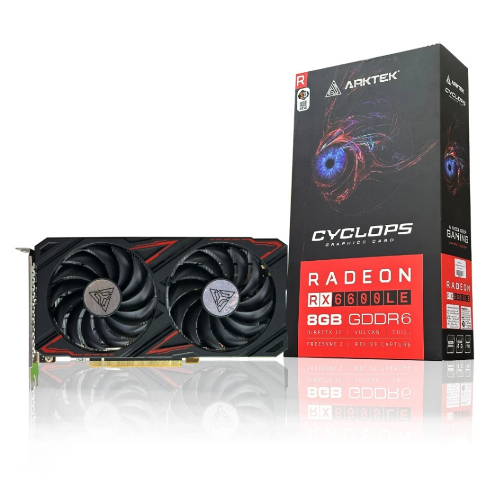 ส่งทันที RX6600 ประกัน2ปี ศูนย์ไทย ใหม่ มือ1 การ์ดจอ ARKTEK Radeon le 8GB GDDR6 AMD RX 6600 Media Z