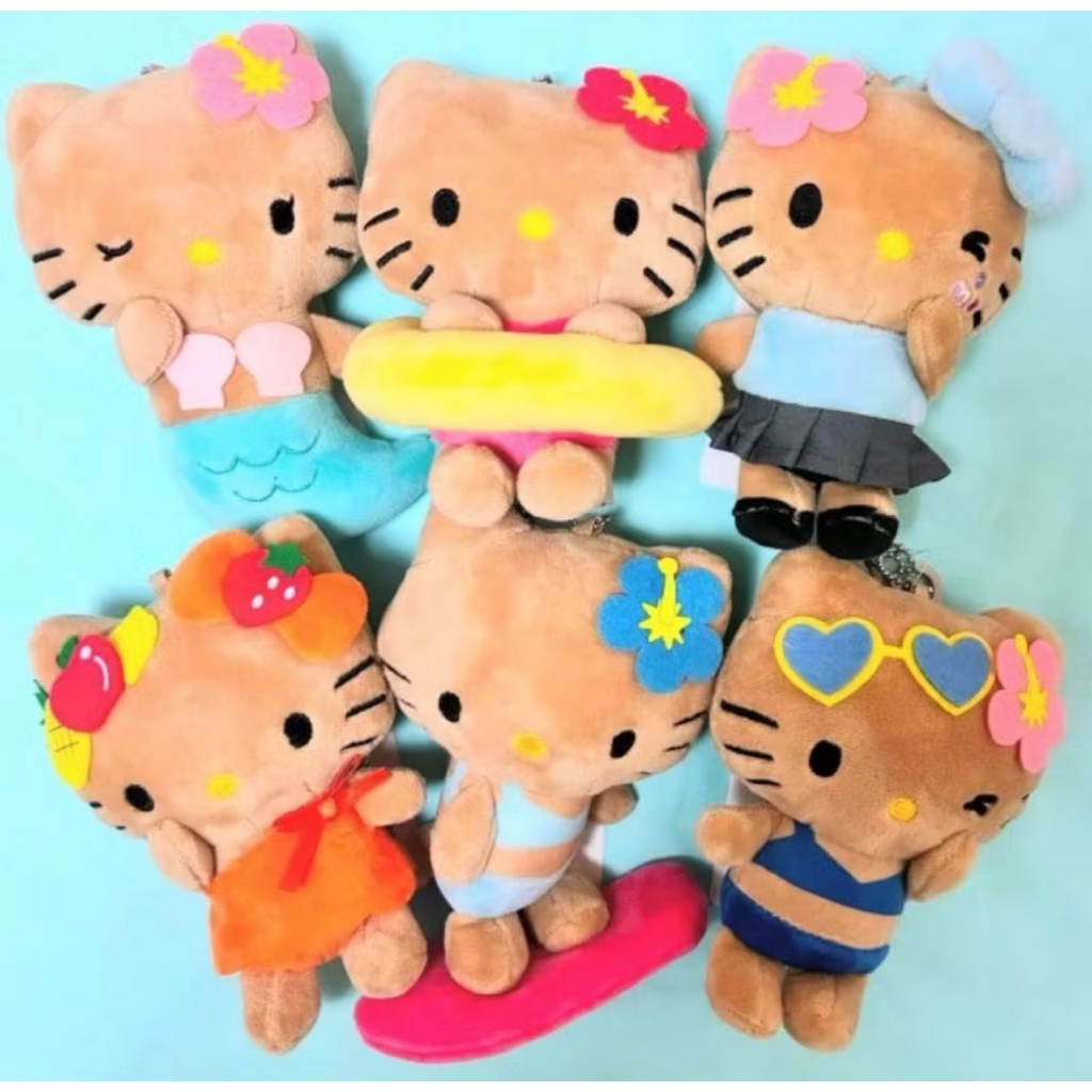 พร้อมส่งในไทย🇹🇭 รวมมิตรคิตตี้ผิวแทน Sanrio Hello Kitty Hawaii Keychain พวงกุญแจคิตตี้ผิวแทน ฮาวาย คอลล่าสุด🇯🇵💯 - รูปที่ 5