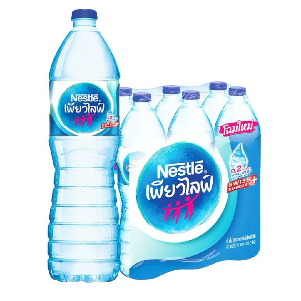 🚗delivery (สั่งบิลละ 1 แพ็ค) น้ำดื่ม เนสท์เล่ เพียวไลฟ์ 1.5ลิตร*6ขวด