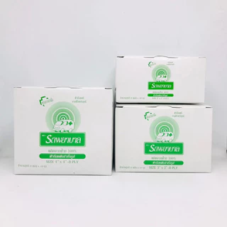(ยกกล่อง) GAUZE PAD (ผ้าก๊อซ)ตรา รถพยาบาล ambulance ห่อละ8ชิ้น ยกกล่อง 10ห่อ 2*2 3*3 4*4