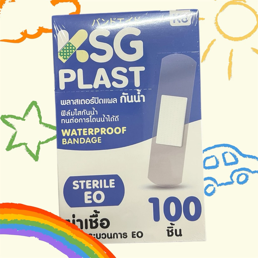 พลาสเตอร์ปิดแผล แบบใส กันน้ำ1กล่อง100ชิ้น