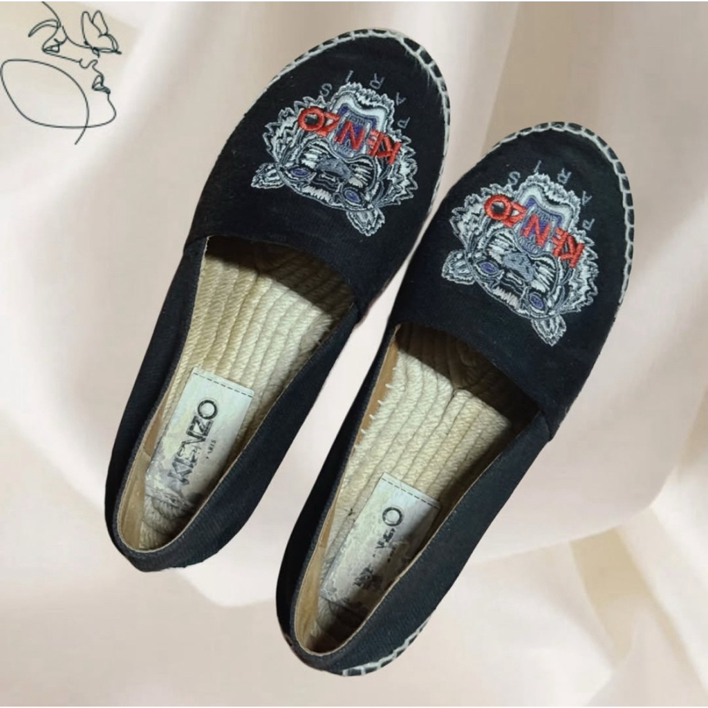 ส่งต่อ รองเท้า Kenzo - Tiger Espadrilles in Black มือสองของแท้