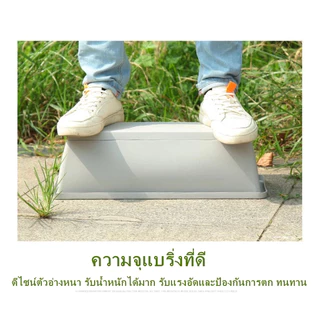กระถางพลาสติกแบบยาว 43*19*15cm พร้อมถาด กระถางทรงสี่เหลี่ยม ปลูกผัก เรซิน