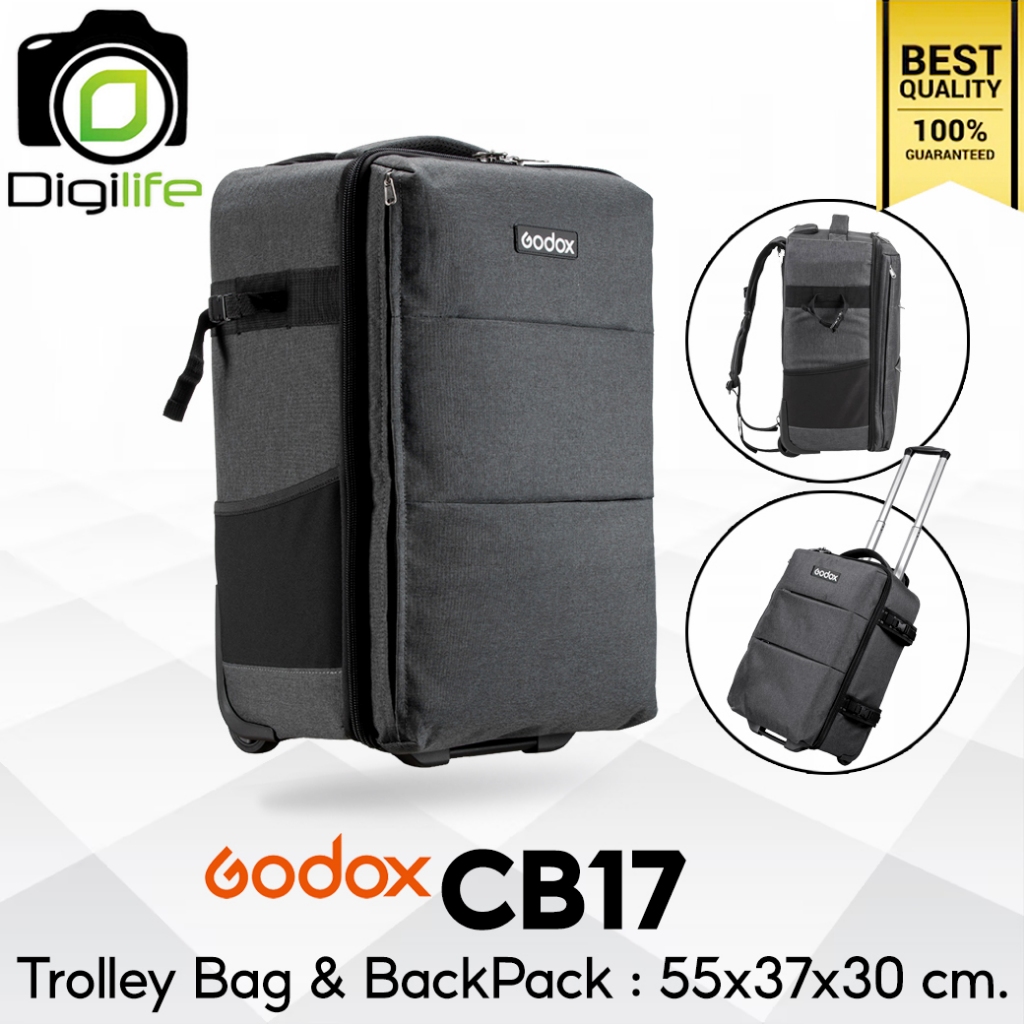 Godox Bag CB17 Trolley Bag & BackPack For Camera, Flash, LED, Laptop, Accessories กระเป๋าเป้ ล้อลาก 
