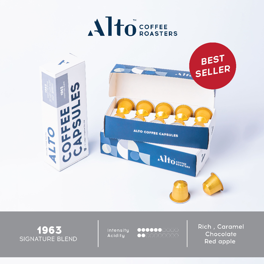 Alto Coffee กาแฟแคปซูล 1963 Signature Blend สำหรับเครื่อง Nespresso (10 แคปซูล)