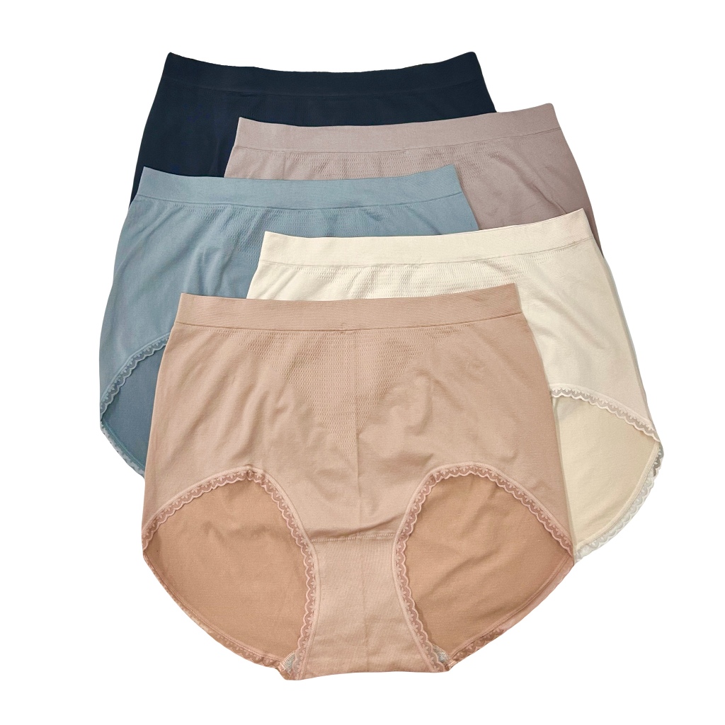 (ส่งจากไทย🇹🇭) กางเกงในผ้าทอไซส์จัมโบ้ทรงเต็มตัว สำหรับสาวเจ้าเนื้อสาวอ้วน นน.85-150kg ขอบขาลูกไม้ ไม่ม้วน - รูปที่ 2