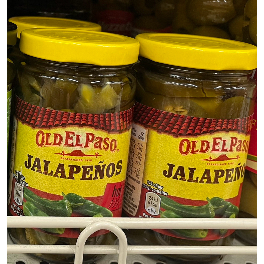 Old El Paso Sliced Green Jalapenos พริก โอลด์ เอล พาโซ พริกฮาลาเปนโยสไลด์ 215 กรัม