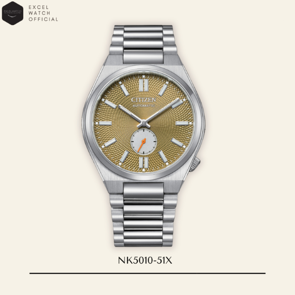 [ Excel Watch ] นาฬิกาซิติเซน รุ่น NK5010-51X สีแซลม่อน CITIZEN 'Tsuyosa' Small Second Salmon NK5010
