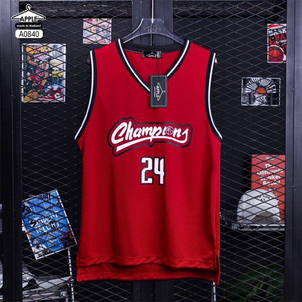 เสื้อกล้ามบาส Champion24 คอวีลายใหม่ใส่ได้ทั้งชาย-หญิง