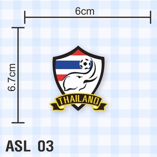 ตัวรีดติดเสื้อ ตัวรีดติดผ้า โลโก้ไทย ฟุตบอล DTF LOGO ASL
