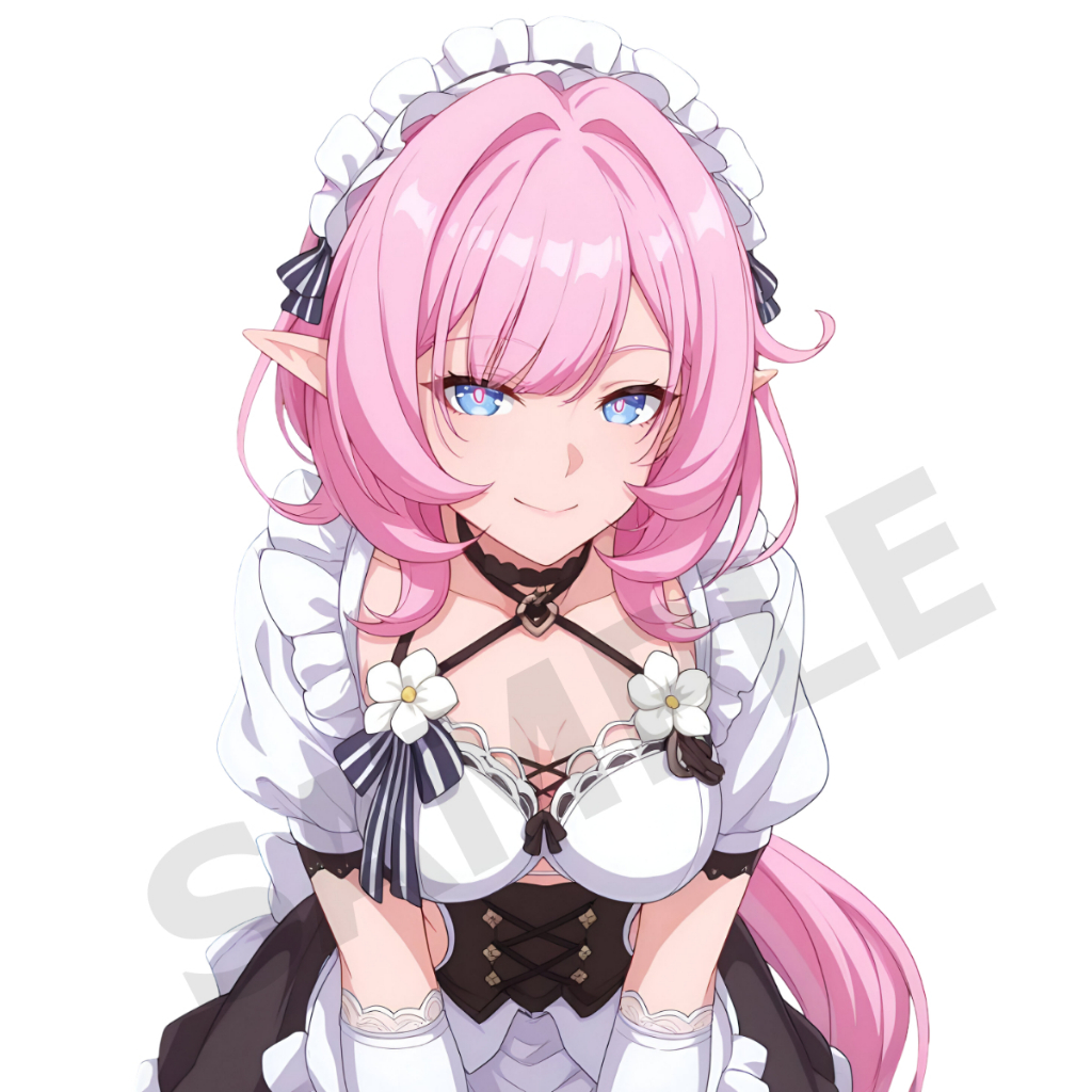 cyrene elysia ชุดเมด honkai star rail สติ๊กเกอร์ 2 แผ่น ไซรีน ชุดเมด cyrene Maid