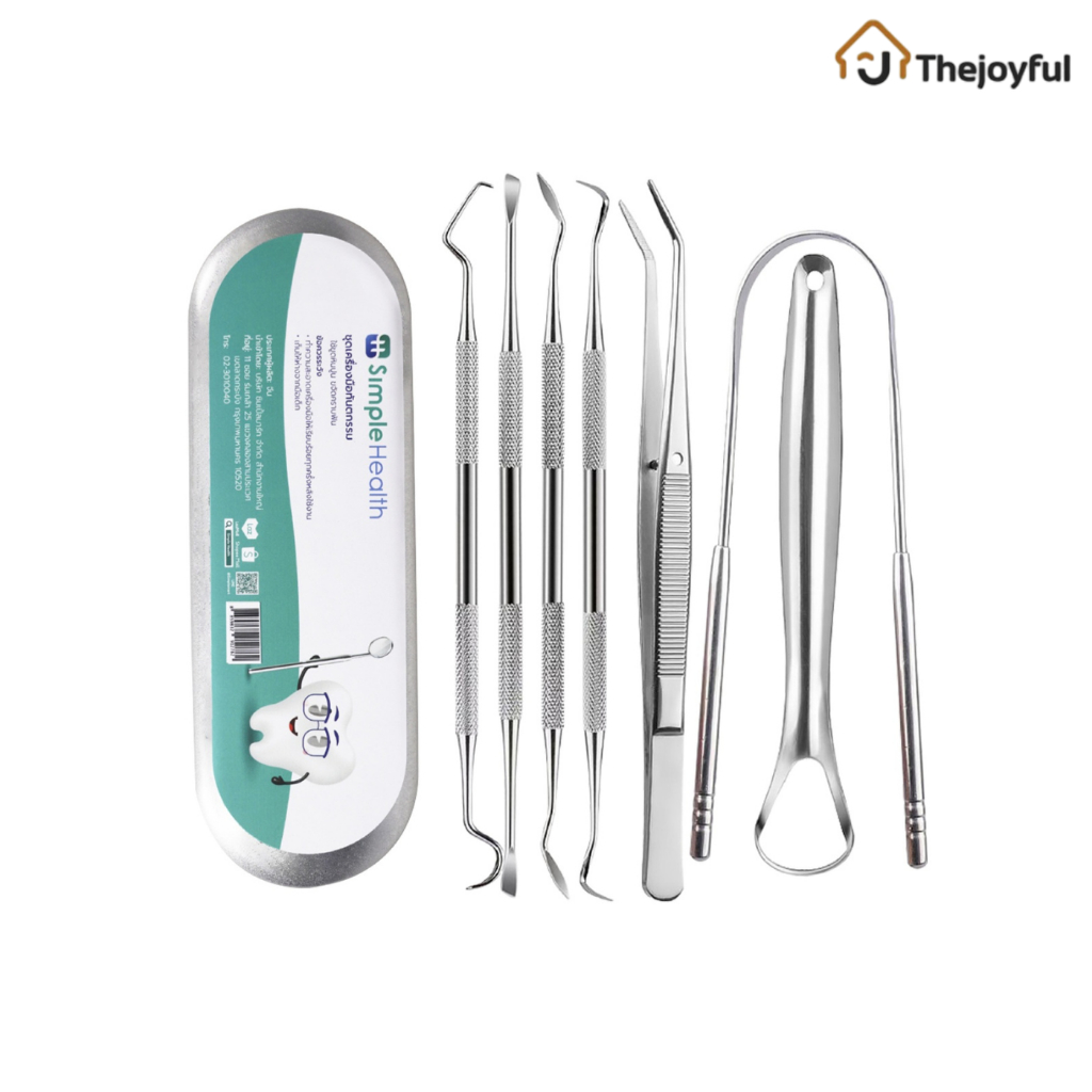 Thejoyful ชุดขูดหินปูน 7 ชิ้น ที่ขูดหินปูน ที่ทำความสะอาดฟัน kit oral tools เครื่องมือสำหรับช่องปาก ช่วยกำจัดหินปูน