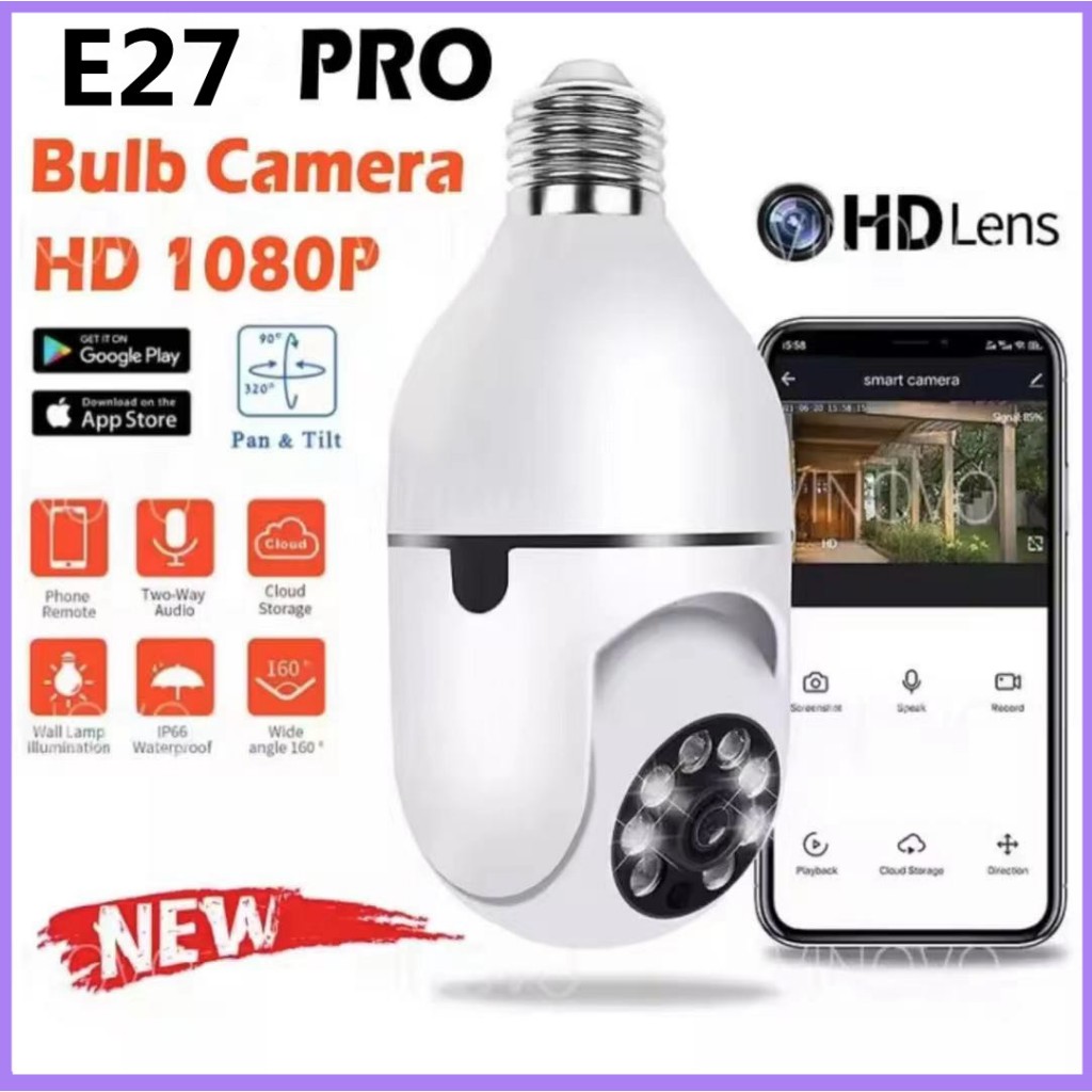 กล้องวงจรปิด V360 Pro HD 1080P 360 wifi CCTV Dual Camera กันน้ํา เสียงสองทาง Infrared night visionกา