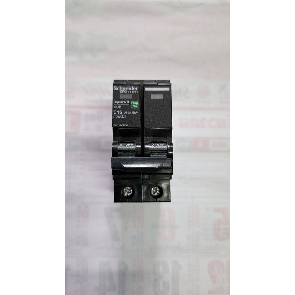 Schneider electric MCB เมนเซอร์กิตเบรกเกอร์ 2P  -  C16  240/415V