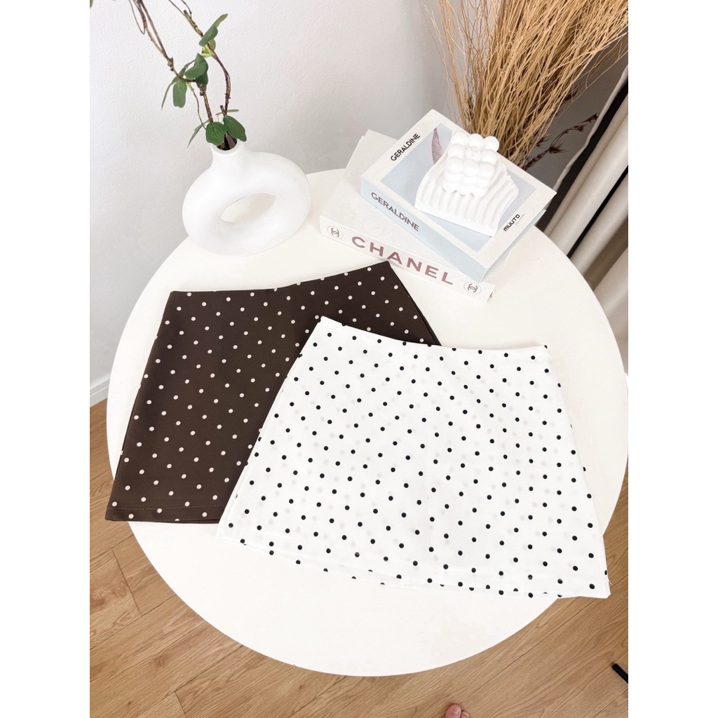 HANABRAND : Molly Skirts (มอลลี่)กระโปรงทรงเอเอวต่ำ งานซิปหลัง เนื้อผ้าป๊อกกี้