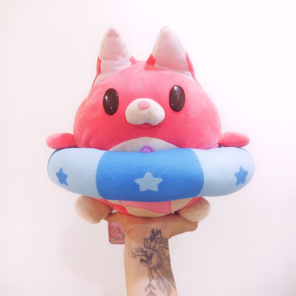 ตุ๊กตาอนิเมะ Shironeko White Cat Project Red Raccoon Plush TAG Toy Doll Japan Ichiban Kuji Happy Sta