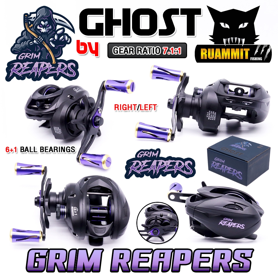 รอกตกปลา รอกหยดน้ำ GRIM REAPERS รอบ 7.1:1 by GHOST (มีทั้งหมุนซ้ายและหมุนขวา)
