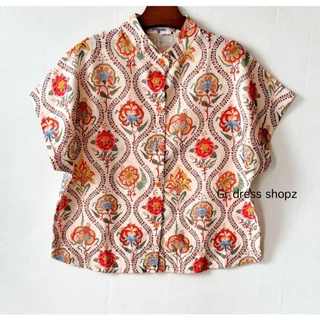 ป้าย Paradise เสื้อผ้าฝ้ายคอจีน หน้าผ้า 44 นิ้ว ยาว 23 นิ้ว