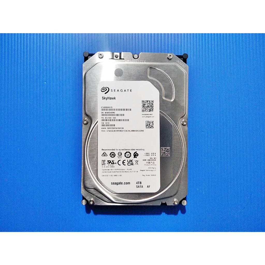 HDD SEAGATE SKYHAWK 4TB ( 5900RPM, 256MB, SATA-3, ST4000VX015 ) ประกันร้าน 1 เดือน