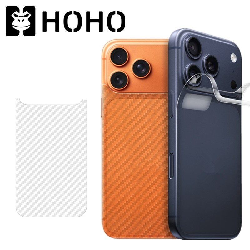 B ฟิล์มหลังลายเคฟล่า ใช้สำหรับ iPhone17 Air 11 12 13 14 15 16 17 Pro Max 6S + 7 