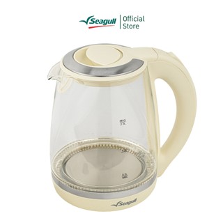 Seagull กาน้ำไฟฟ้าแบบแก้ว ขนาด 2 ลิตร (ครีม) Glass Electric Kettle