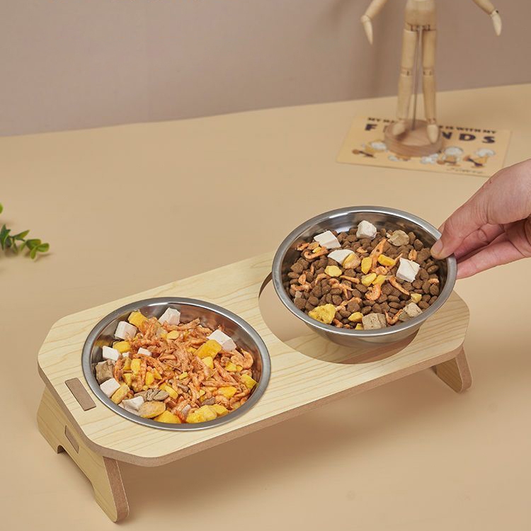 😻 ชามอาหารสัตว์ ชามสแตนเลส ปรับความสูงได้ ทนทาน ชามอาหารแมว พร้อมส่ง รวมชามแล้ว แบบใหม่ ครับ ชามเเมว มีเเมวกวัก - รูปที่ 2