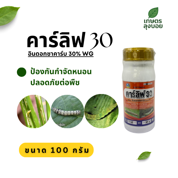อินดอกซาคาร์บ 30% wg สารป้องกันกำจัดหนอน ปลอดภัยต่อพืช ขนาด 100 กรัม