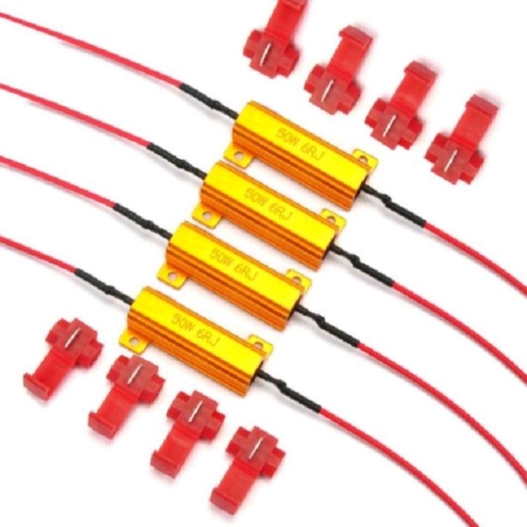 รีซิสเตอร์ Resistor ตัวต้านทานโหลด LED 50W. 6โอห์ม สำหรับดรอปไฟเลี้ยว LED กระพริบเร็วให้กระพริบช้า อ่านรายเอียดก่อนสั่ง