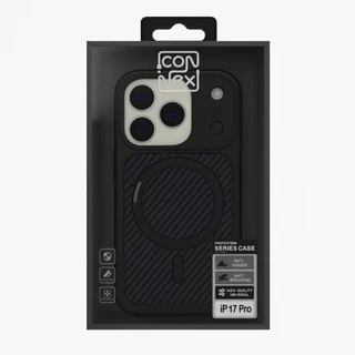 Connex Carbon Fiber เคส iPhone พร้อมขาตั้ง 360° หลังขุ่น กันกระแทก ชาร์จไร้สาย