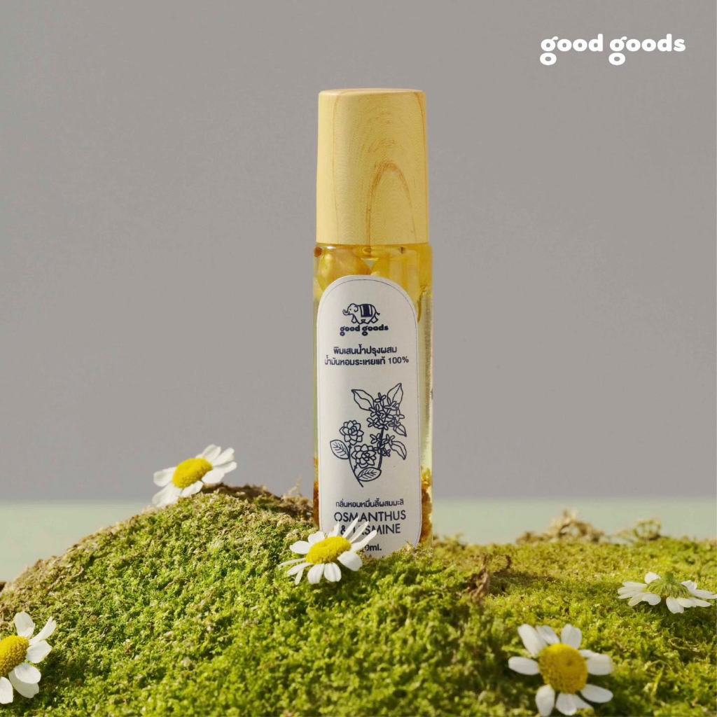 พิมเสนน้ำปรุงผสมน้ำมันหอมระเหย กลิ่นดอกไม้หลากชนิด Good Goods