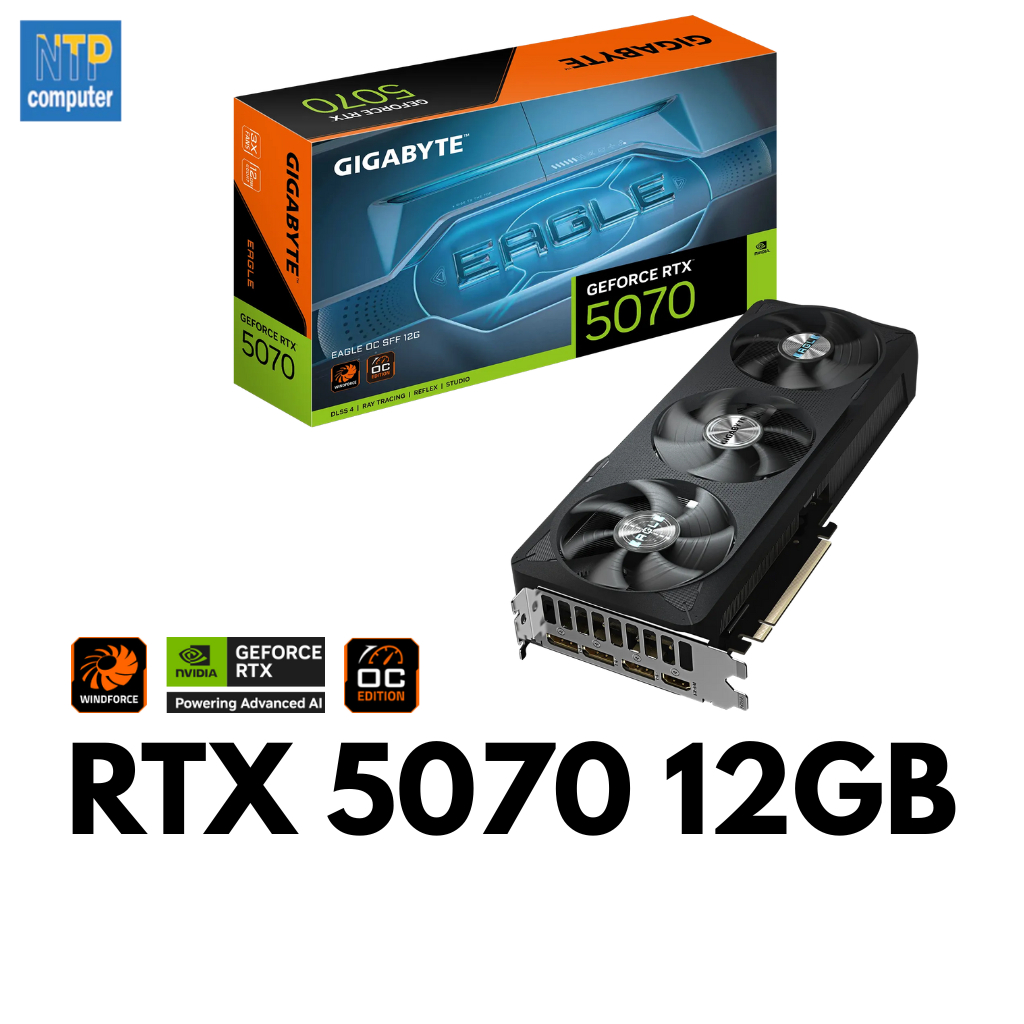 การ์ดจอ RTX5070 GIGABYTE VGA GEFORCE RTX 5070 EAGLE OC - 12GB GDDR7