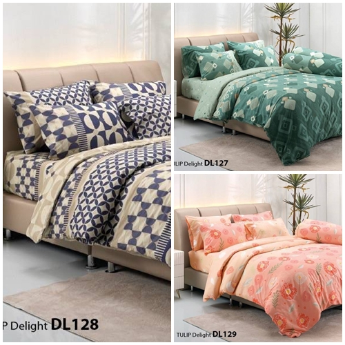 ผ้าปูที่นอน TULIP Delight ทิวลิป ดีไลท์ ขนาด 3.5 5 6 ฟุต พิมพ์ลาย DL117 DL118 DL119 DL120 DL121 DL116 DL115 DL114 DL132