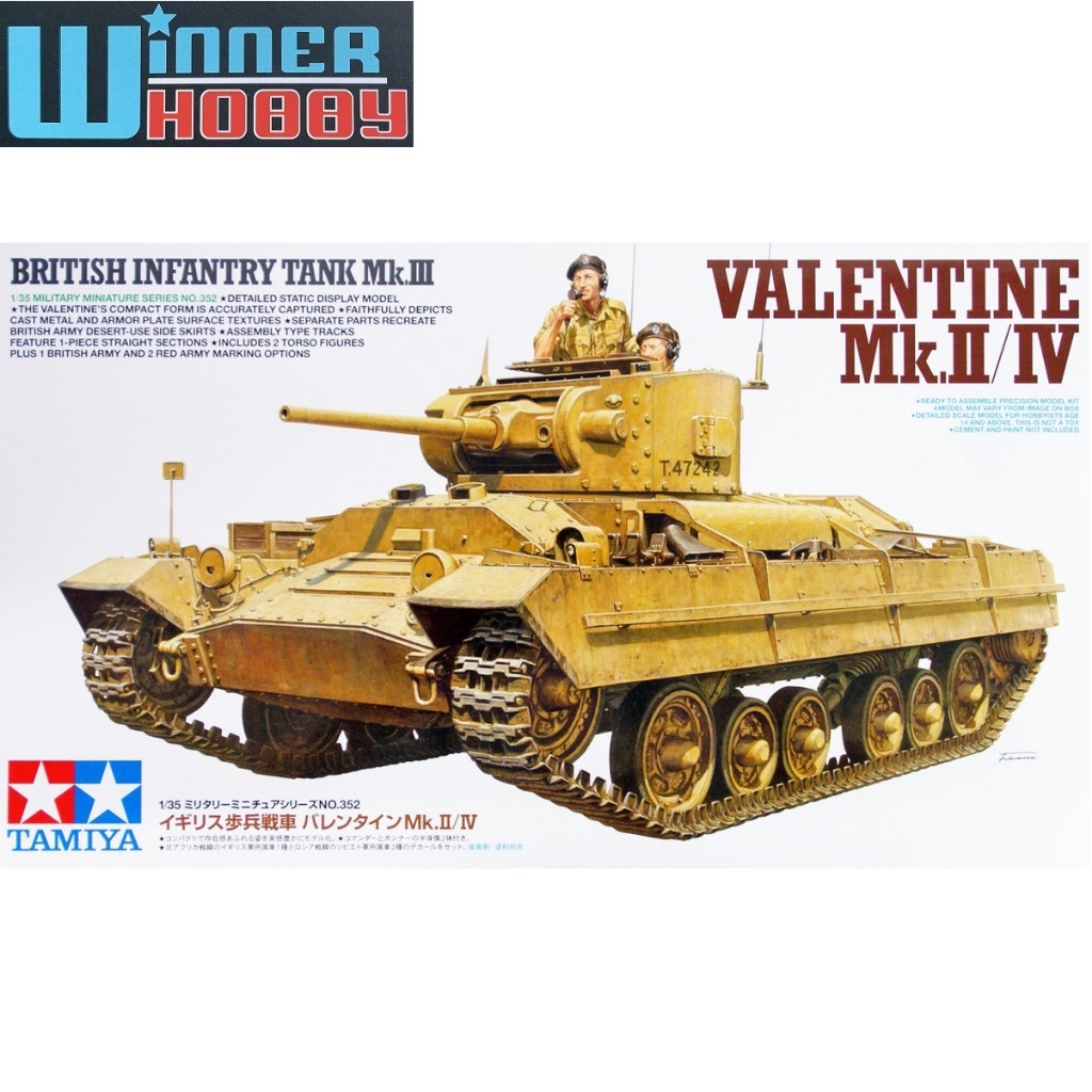 Tamiya 35352 British Infantry Tank Mk.III Valentine Mk.II/IV 1/35