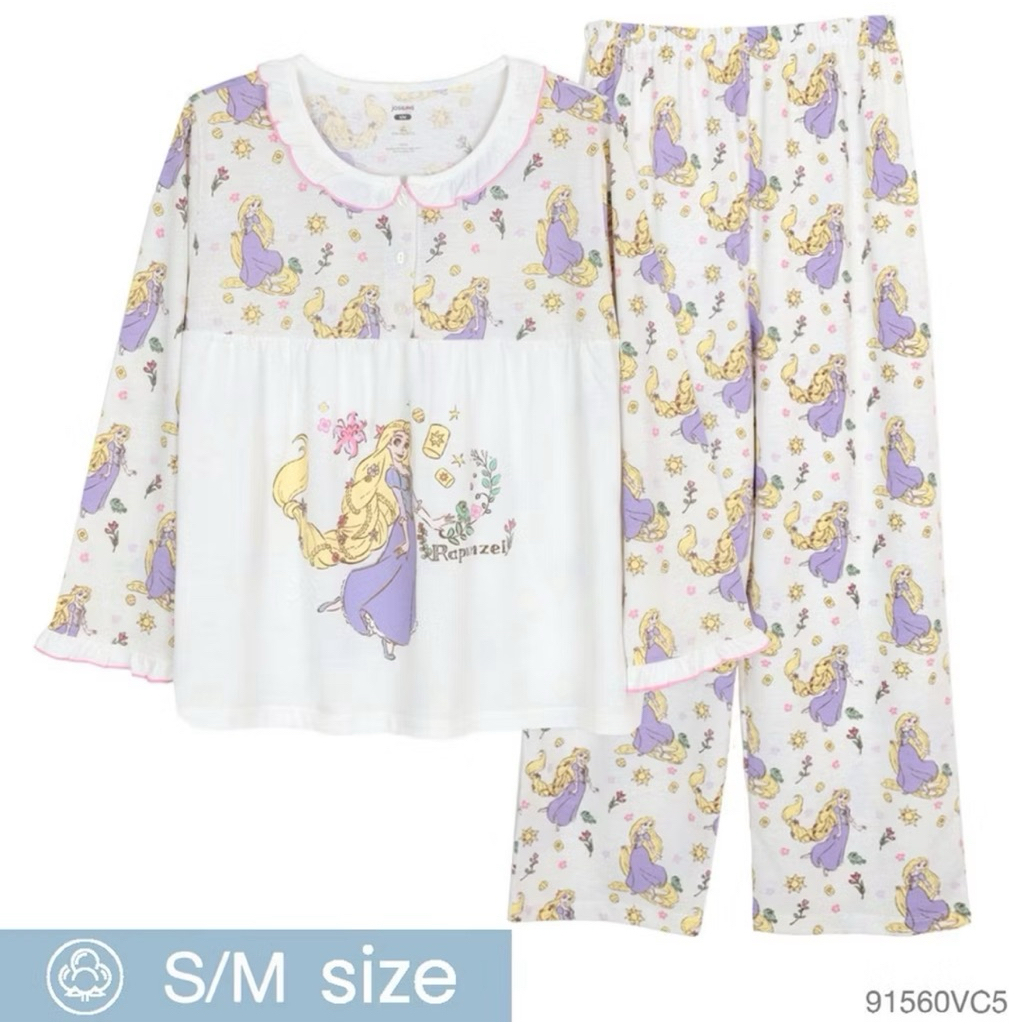 ตะกร้า4 ชุดนอนคอระบายแขนยาว-ขายาว ป้ายโจสิริน เจ้าหญิง