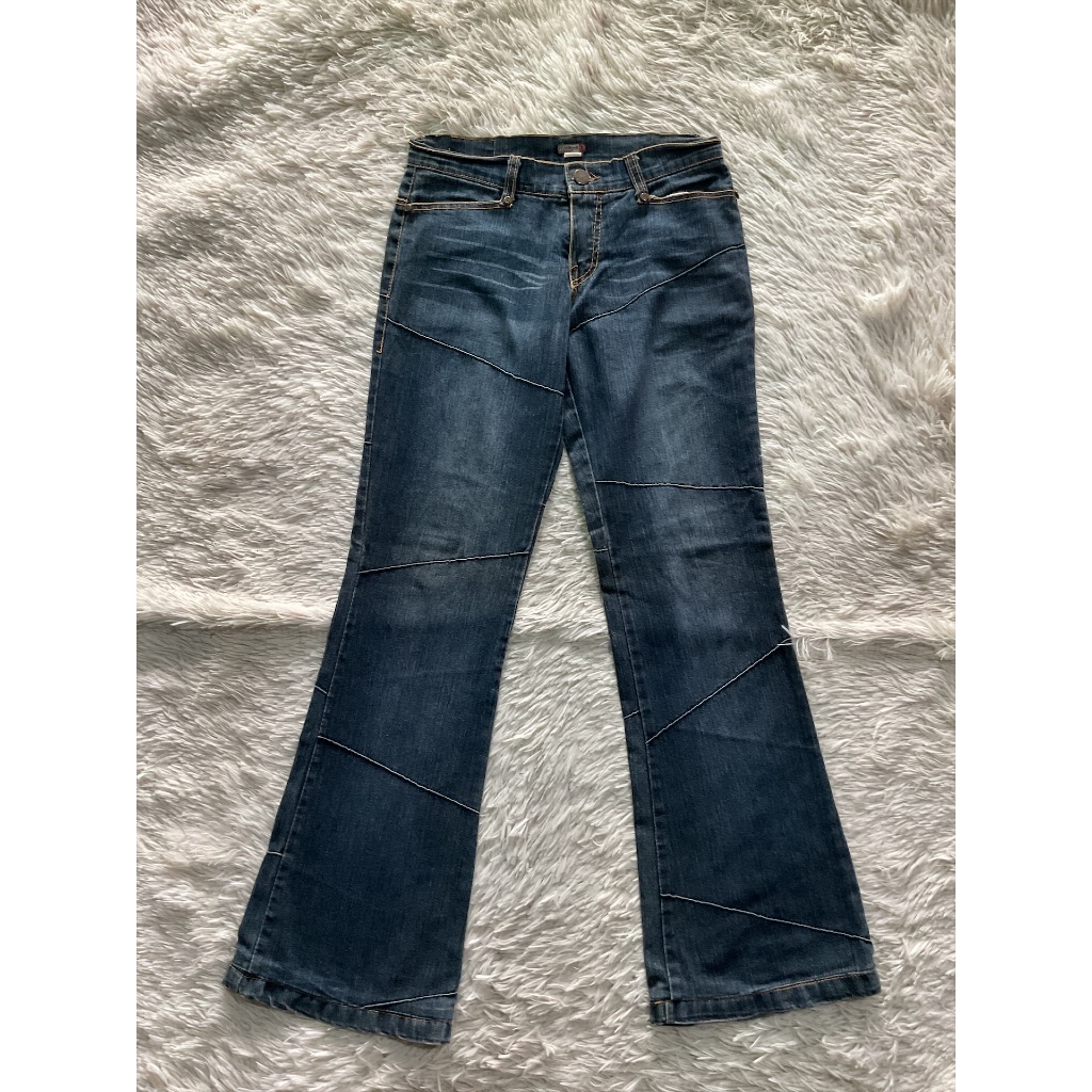 กางเกงยีนส์ยืดเอวต่ำขาม้า Tycoon 28