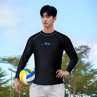 เสื้อว่ายน้ำผู้ชาย เสื้อว่ายน้ำแขนยาวกันแดด เนื้อผ้าดีมีซับใน รหัส M03