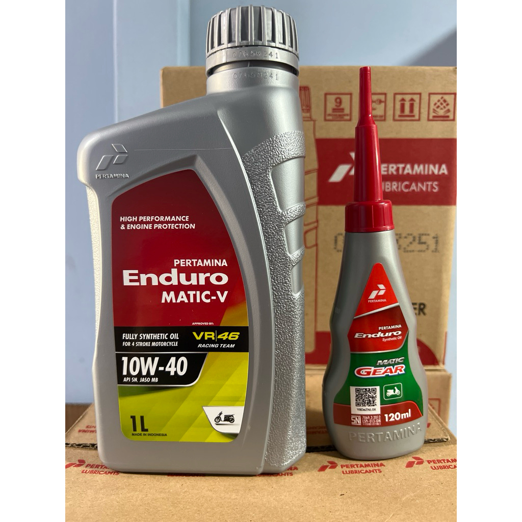 น้ำมันเครื่องจักรยานยนต์ออโตเมติก ENDURO MATIC -V 10w-40 ขนาด 1 ลิตร สังเคราะห์ 100% ขนาด 1 ลิตร