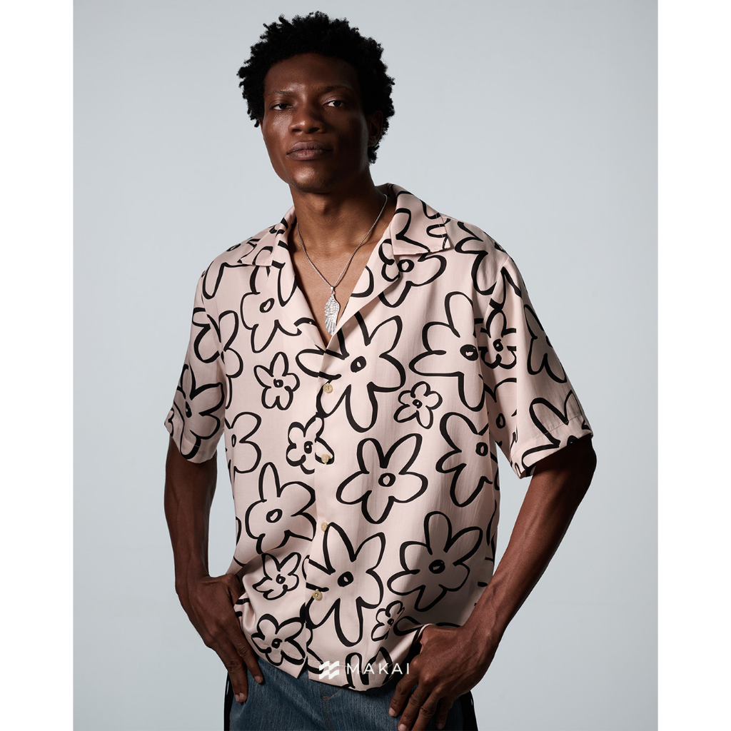 MAKAI เสื้อเชิ้ต เสื้อฮาวาย ผ้าไลโอเซลล์ ลาย ZAZA Hawaiian Shirt