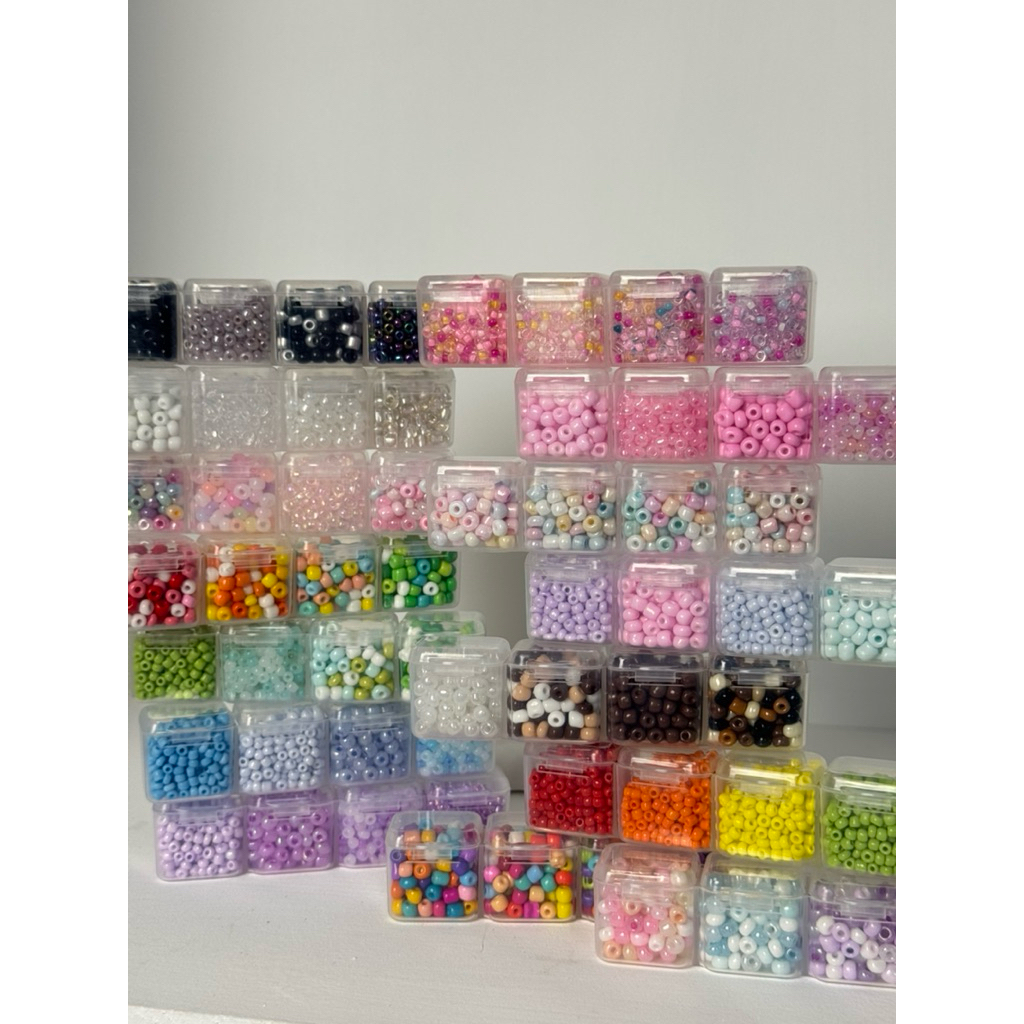 ลูกปัดเม็ดทราย แบบแถว4ช่อง ช่องละ9กรัมDiy - รูปที่ 7
