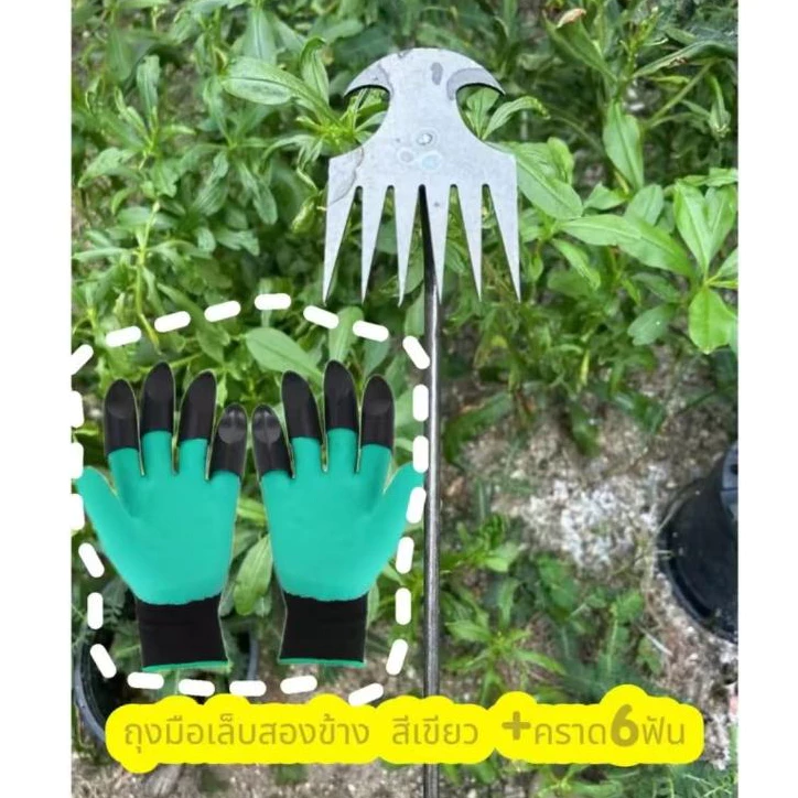 คราดมือเสือถอนหญ้า กำจัดวัชพืช พรวนดิน เครื่องมือเกษตร thumbnail 3