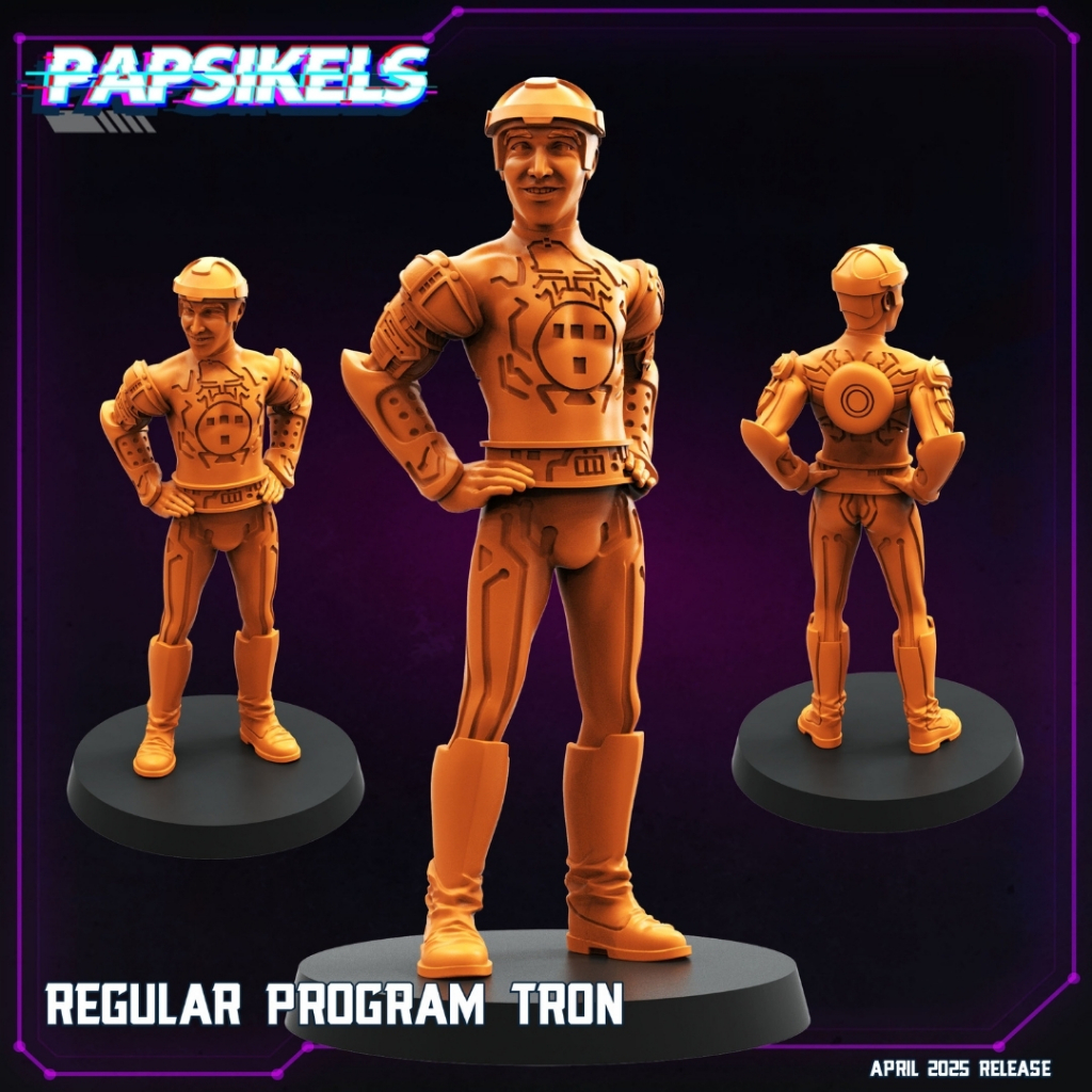 Regular Program Tron [1] - Light Grid - Humanoid (Program) Human / 32mm scale 3D printed miniature P