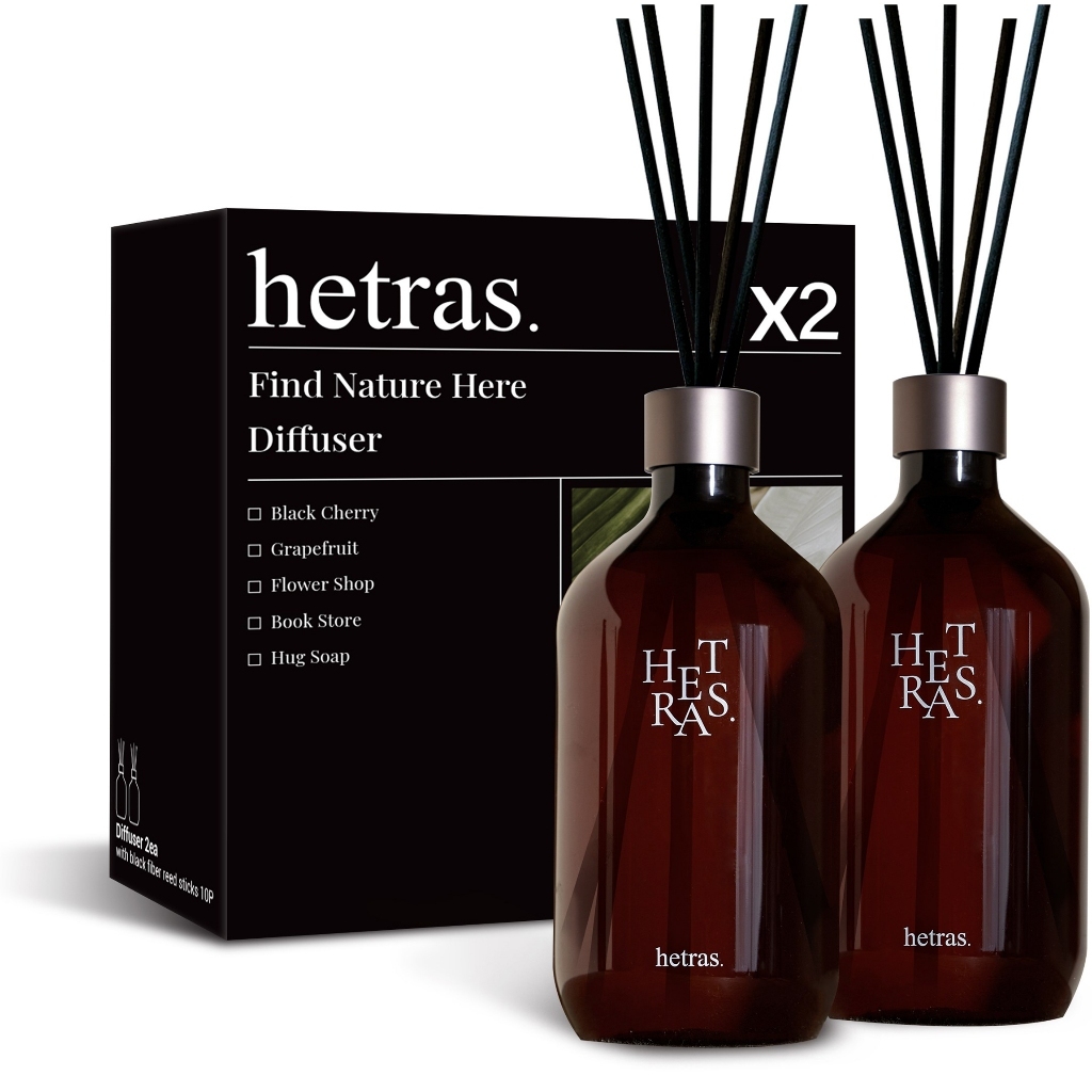 Hetras Premium Diffuser Hetras အနံ့တံ (ဂေါက်) ကိုရီးယား 500ml (ပို့ဆောင်ရန်အသင့်)