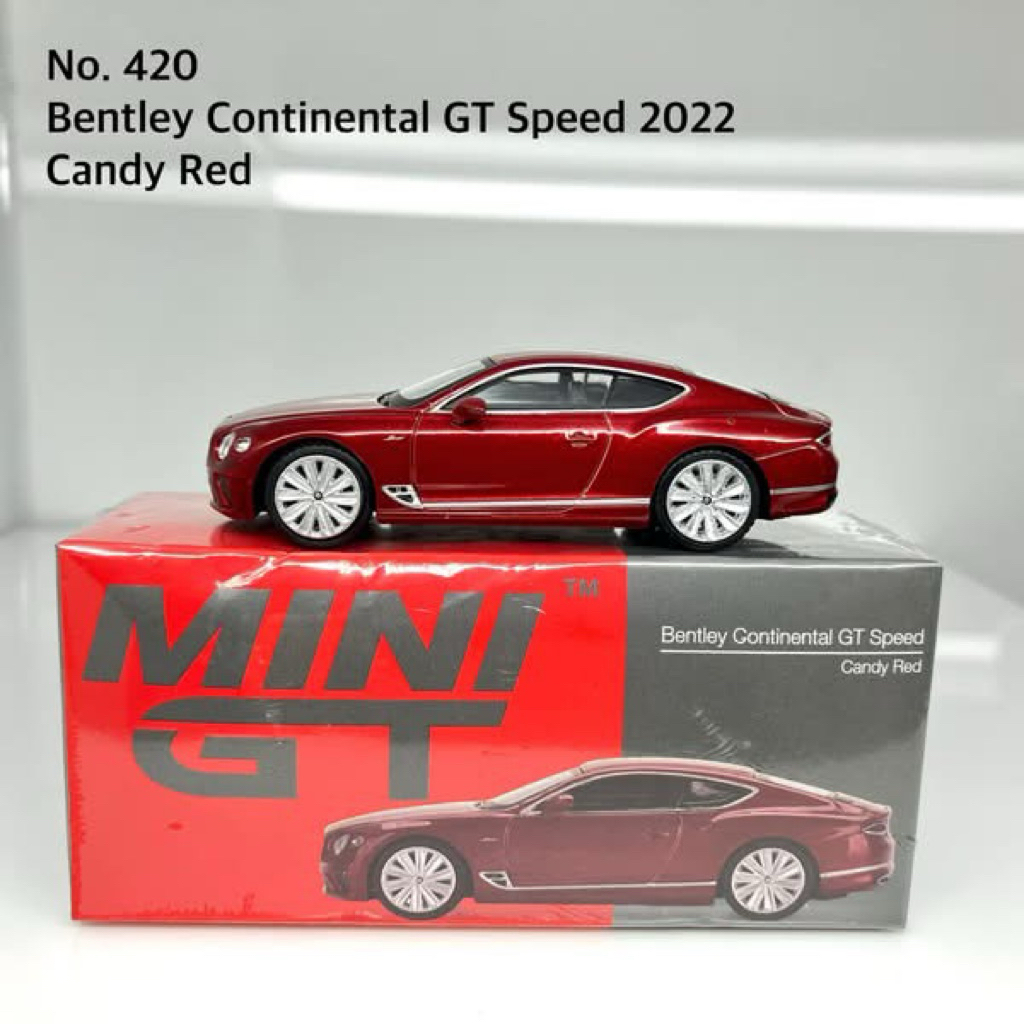 Mini GT No. 420-L Bentley Continental GT Speed 2022 Candy Red