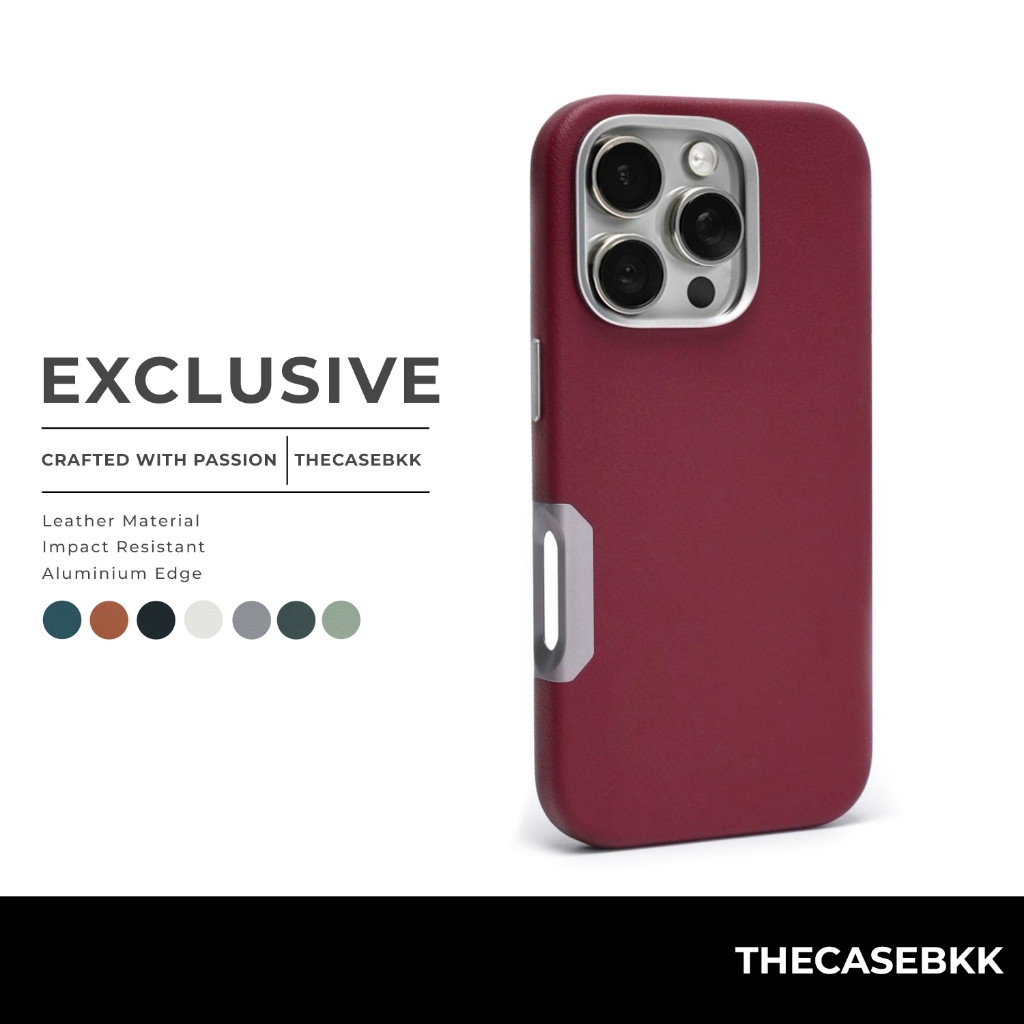 Exclusive Design เคสหนัง Leather เคสไอโฟน 16 THECASEBKK เคสกันกระแทก iPhone Case